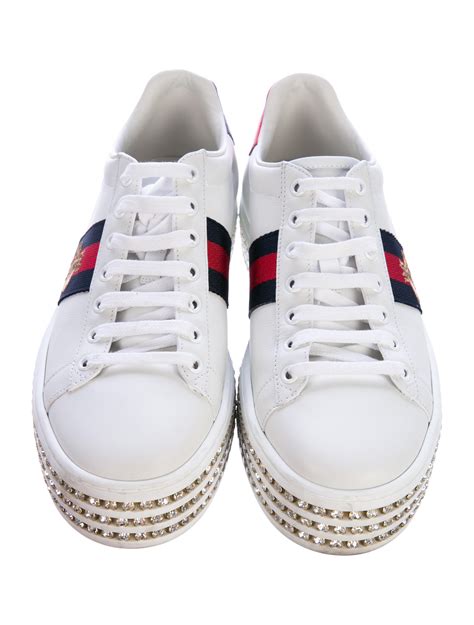 gucci ace shoes crystal|gucci crystal studded sneakers.